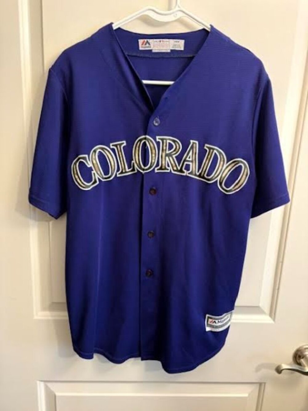 Majestic Colorado Rockies Special Camo Edition MLB Button-Up Jersey